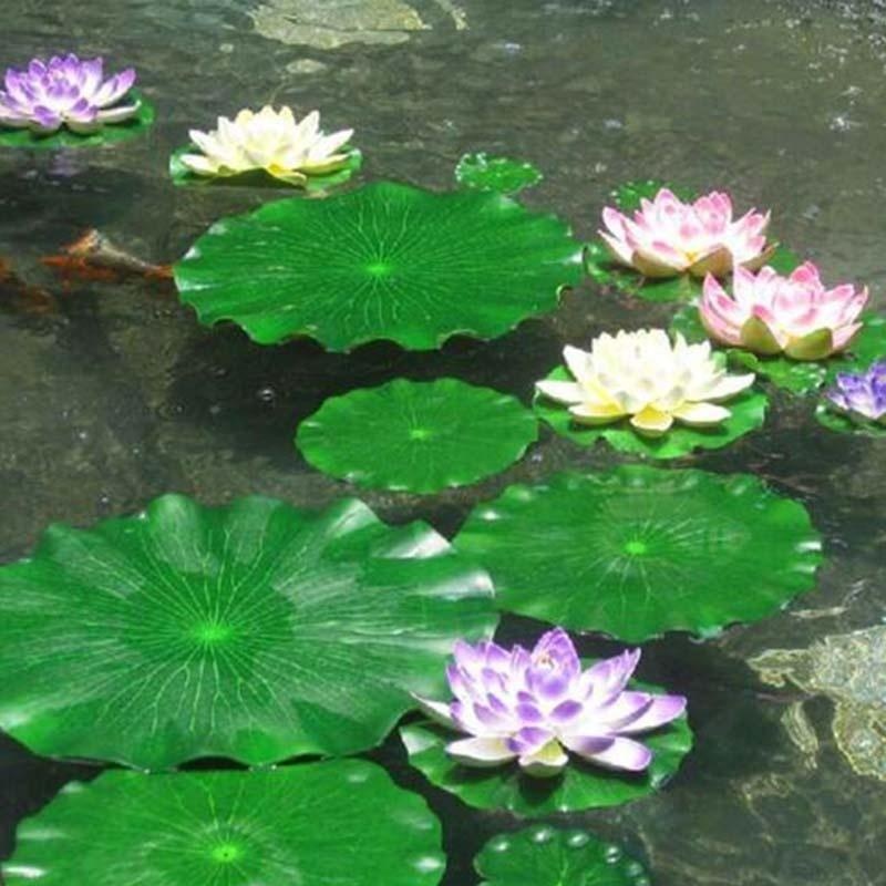 Aquarium Fish Pond - Искусственные листья лотоса 2026 без цветов