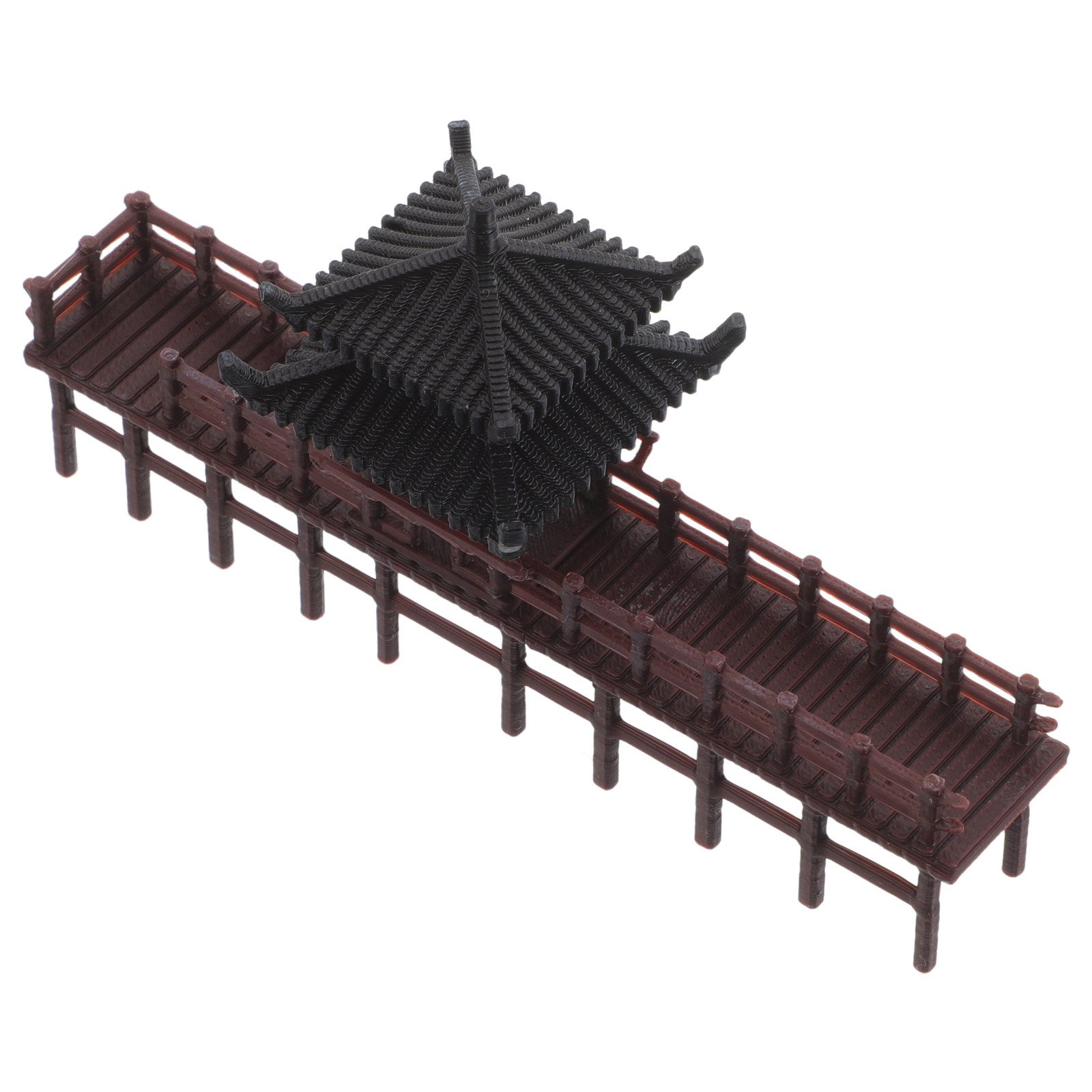 Aquarium Fish Bridge - Миниатюрный китайский павильон-мостик, декоративное украшение для
