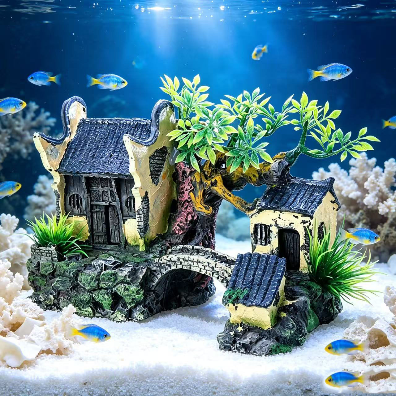 Искусственный декор для аквари – обзор и цена Aquarium Fish Bridge