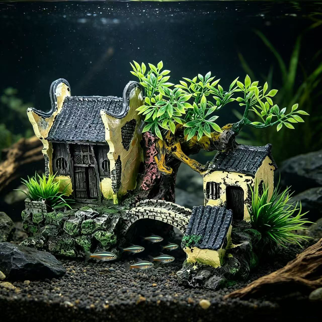 Искусственный декор для аквари – обзор и цена Aquarium Fish Bridge